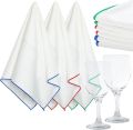 6 chiếc khăn lau kính lớn bằng microfiber, khăn không xơ 25 x 20 inch để lau kính, lau cửa sổ, đồ dùng thủy tinh (đen, xám). 
