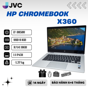 Laptop Giá Rẻ  HP Chromebook x360 14 G1 i7-8650U 14inch Touchscreen Full HD i7 16 GB DDR4-SDRAM 64 GB Flash Wi-Fi 5 (802.11ac) Chrome OS Silver