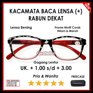 FREE CASE - Kacamata Model Terbaru - Kacamata Plus Rabun Dekat Full Baca -  Ready Ukuran (+)1.00 SAMPAI (+)3.00 Cocok Untuk Pria Dan Wanita Dewasa - Best Seller