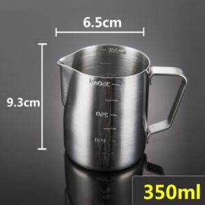 COD❤350ml Stainless Steel Milk Frothing Jug Pull Flower Cup Frothing Pitcher Cappuccino Coffee Milk Frother Jug