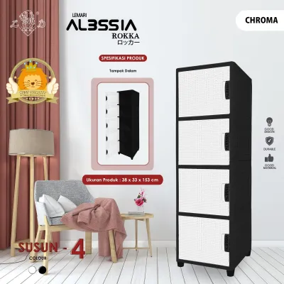 LEMARI PLASTIK MINI SERBAGUNA ALESSIA SUSUN 4