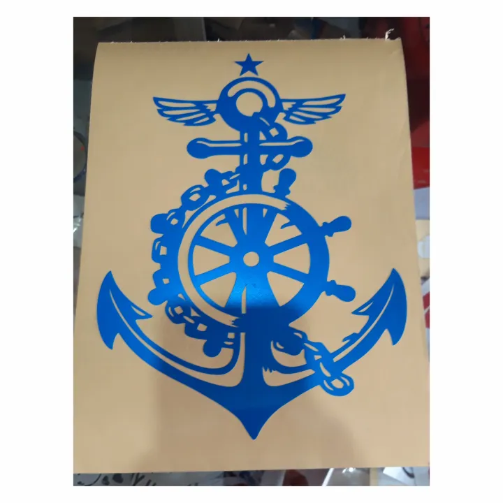 STIKER JANGKAR ANCHOR STICKER CUTTING STICKER STIKER MENYALA | Lazada ...