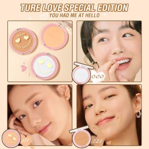 Pinks Pinkflash #OhMySelf Matte Pressed Powder Foundation Lasting 8-Hour Lightweight Traceless Oil Control Face Makeup Powder