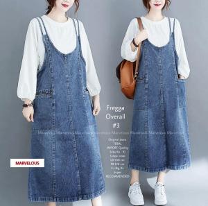 FREGGA OVERALL 3 / OVERALL JEANS WASH WANITA