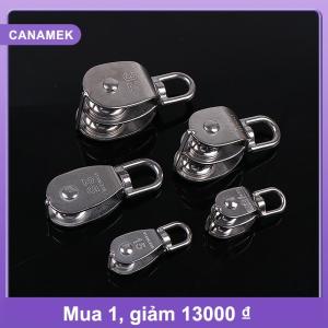 【CANAMEK】 1PC 304 thép không gỉ M15 M20 M25 M32 bánh xe duy nhất xoay nâng dây ròng rọc Bộ Nâng Bánh Xe Công cụ đôi ròng rọc khối