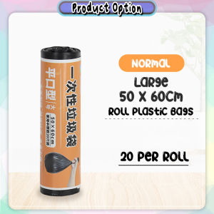 [iRojak] Beg Sampah 50Pcs Disposable Vest Type Garbage Bag Black Plastics Trash Durable Waste Bag 垃圾袋 - SO11