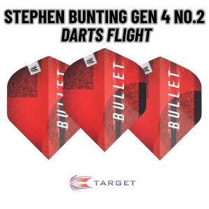 TARGET DARTS FLIGHT - Stephen Bunting Gen 4 No.2 DART FLIGHTS 3PCS/PACK