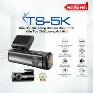 Cam Hành Trình VIETMAP TS-5K Ghi Hình Ultra 4K Cảnh Báo Giao Thông và Ra Lệnh Giọng Nói