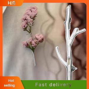 HB Creative Branch-Shaped Flower Insert Brooch Jewelry DIY Clothing Corsage Metal Branch Pins For Brooches With Insert Flowers