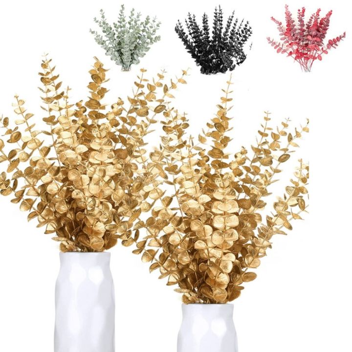 az internetadó hatása a hagyományos... GUHEHARD 10Pcs/set Nhựa Lá bạch đàn nhân tạo Không phai Bạch Đàn Cây ...