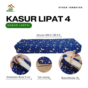 Kasur Busa Lipat 4 Ukuran 200 x 180 cm Tebal 5 | Matras Kasur Murah | Kasur Lantai Tebal