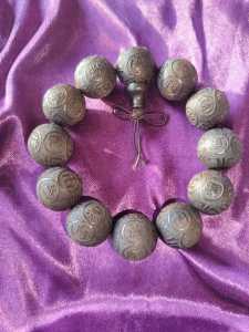 Wooden Bracelet (Golden Nanyin Sunken Wood) Amitabha 12 X 20mm (Selected)