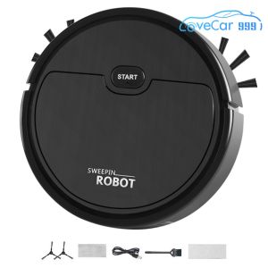 Smart Robot Vacuum Cleaner 3-in-1 Ultra-Thin Rechargeable with Low Noise for Carpet and Hardwood Floors