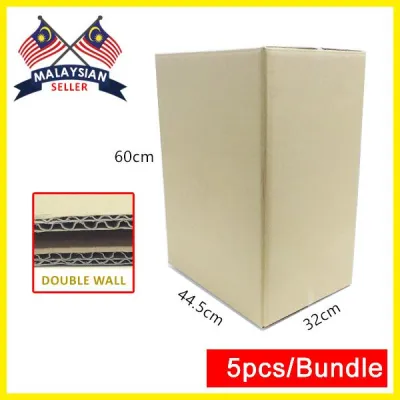 (445x320x600mm Set of 5) Evio Asia Big Cardboard Shipping Carton Box Kotak Besar Double Wall