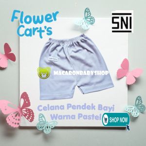 Celana pendek newborn polos flower cart sni celana bayi baru lahir laki laki perempuan kaos sni