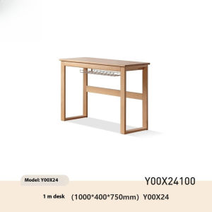 Solid Wood Office Table Simple Study Table Wall Leaning Long Study Table Oak Office Desk Modern Wooden Narrow Study Desk