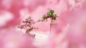 Rowood 3D Wooden Puzzles for AdultsDIY Cherry Blossom Bonsai Tree Botanical Collection Building SetCraft Kit Gift for Kids on Christmas Birthday ThanksgivingDay-Sakura Bonsai