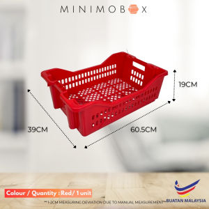 Chicken Crate/ Cold Room Basket/ Bakul Ayam Siap Proses Dalam Cold Room Atau Freezer/ Industrial Plastic Crate For Fresh Frozen Meat Chicken Processing/ Bakul Untuk Ayam Siap Proses/ Raga Menyimpan Ayam Dalam Cold Room (Material: HDPE)
