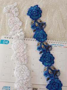 Renda Bunga/Renda Tangan/Lace Baju Lengan/Renda Meter/Embroidery Lace Cloth/Renda Kain/Lace Meter Murah/Lace Boader/Renda Cotton