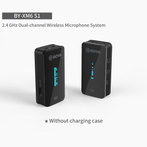 BOYA BY-XM6 / BY-XM6-S1 / BY-XM6-S2 2.4GHz Dual Channel Ultra-Compact Wireless Microphone Vlog Mic