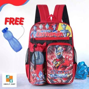Inficlo SOK 777 - Tas Punggung Ransel Backpack Sekolah Anak Laki-Laki Karakter Ultraman