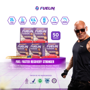 BUNDLING 5  BOX FUELIN - Fusion W ISO BLENDS ( Whey Protein & Isolate )   With Pro Synth Technology Untuk Perfoma & Recovery Maksimal