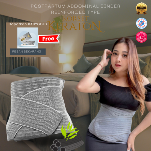 NANO BAMBOO KERATON Stagen Korset Antibakteri Sabuk Melahirkan Wanita Sabuk Perut Postpartum Pemulihan Setelah Melahirkan