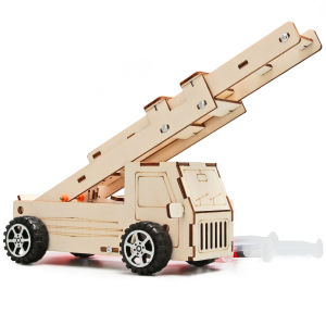 Bộ Lắp Ráp Mô Hình Diy Xe Cứu Hỏa Dùng Thang Thủy Lực R-52 Bằng Gỗ Đồ Chơi Khoa Học Stem Phát Triển Sáng Tạo Cho Bé