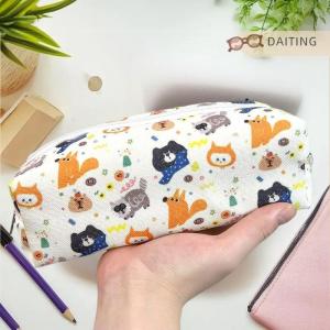 DAITING Cartoon Cute Animal Pencil Case Large Capacity Storage Pen Bag Student Stationery Makeup Bag Travel Organizer Bag Gifts