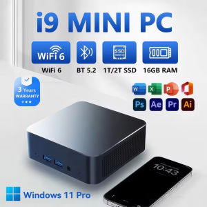 【Local SG Stock】Brand New i9 Mini PC - 16GB 2TB SSD Windows 11 Pro + Office Ready 4K WiFi 6 3 Year Warranty