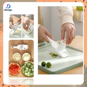 Alat Pengiris Bawang Putih Merah Garlic Cutter Mini Parutan Manual Baja Tahan Karat