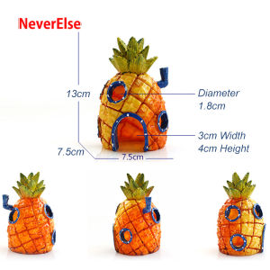 Ready Stock🇲🇾 Aquarium Decoration Spongebob Squidward House Creative Spongebob Resin building house Cartoon crafts Fish tank landscape aquarium decoration