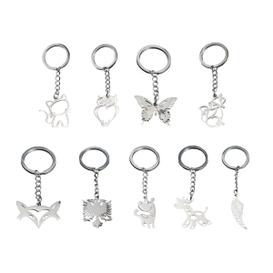 Stylish Silver Animal Keychain Charm Lightweight Hanging Ornament For Everyday Use or Thoughtful Friend Present