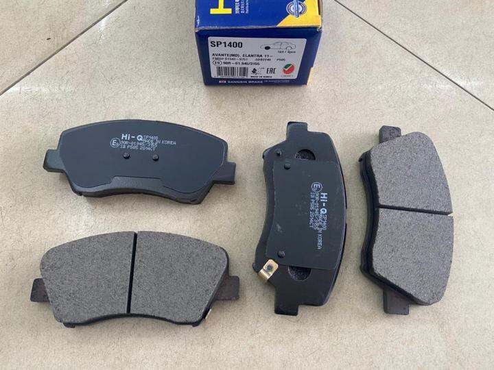 DISC BRAKE PAD FRONT SET (KOREA BRAND : SANGSIN HIQ) [SP-1400] HYUNDAI ...