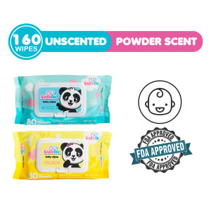 Babypal Baby wipes Unscented and Powder Scent 80 Tender sheets 1 Pack each Wet Wipes for Baby kids newborn with Vitamin E Aloe Vera All Natural New born Wipe for Kids Baby pal Sale Moisturizer Wipe Bundle flash sale Free Shipping
