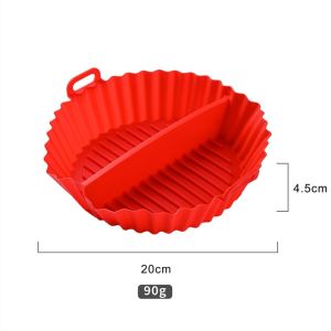 OKDEALS Divided Air Fryer Basket Mat Round Silicone Silicone Baking Tray Mold Multifunctional Non Stick Air Fryer Liner Accessories Pizza