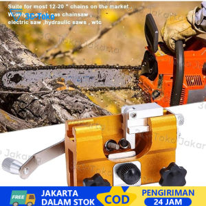 Alat Pengasah Rantai Gergaji Pengasah Pisau Paduan Dengan Kepala Gerinda Original Aluminium Asahan Kikir Mempertajam Mata Rantai Rante Mesin Potong Sharpener Blade Chainsaw Manchine