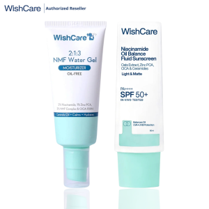 WishCare Daily Oil Balance Duo (Niacinamide Oil Balance Fluid Sunscreen 50 ml + NMF Water Gel Moisturizer 50 ml)