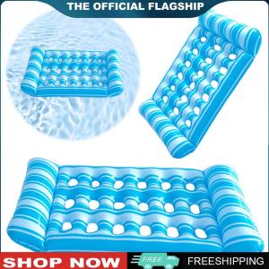 【New Arrival】 Inflatable Water Sleeping Bed PVC Floating Lounger Air Mattress Portable Swimming Pool Air Mattress for Swimming Pool Party