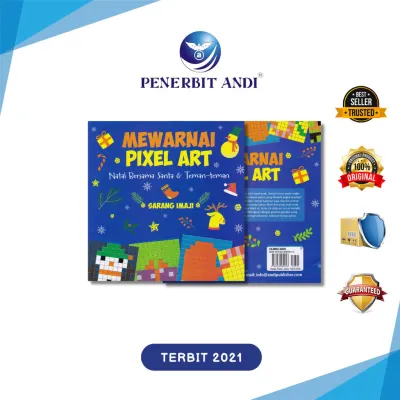 Penerbit Andi - Buku Mewarnai Pixel Art-Natal Bersama Santa dan Teman-teman