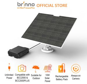 Brinno ASP1000-P Solar Power Kit for BCC2000 & BCC2000PLUS (Solar Power Panel + 12600mAh Powerbank)