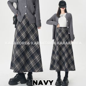 KARAKOREA 330 Xcross Banding Flare Skirt / Rok Panjang / Korean Women Skirt
