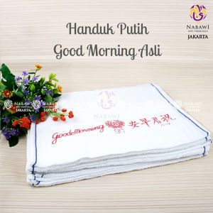 Handuk Good Morning 100% Cotton Handuk Wajah Perlengkapan Haji dan Umroh