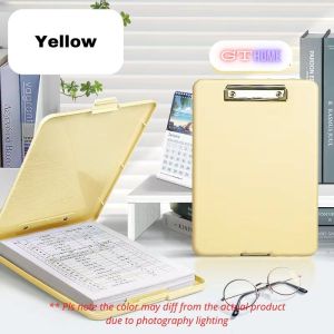 Plastic Clipboard with Storage Clipboard Binder School Stationary Clip Board Space Saving Paper Clip Board