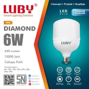 Lampu Bohlam LED Luby Diamond 6 Watt E27 Premium Quality With Samsung Inside Cahaya Putih Garansi Resmi