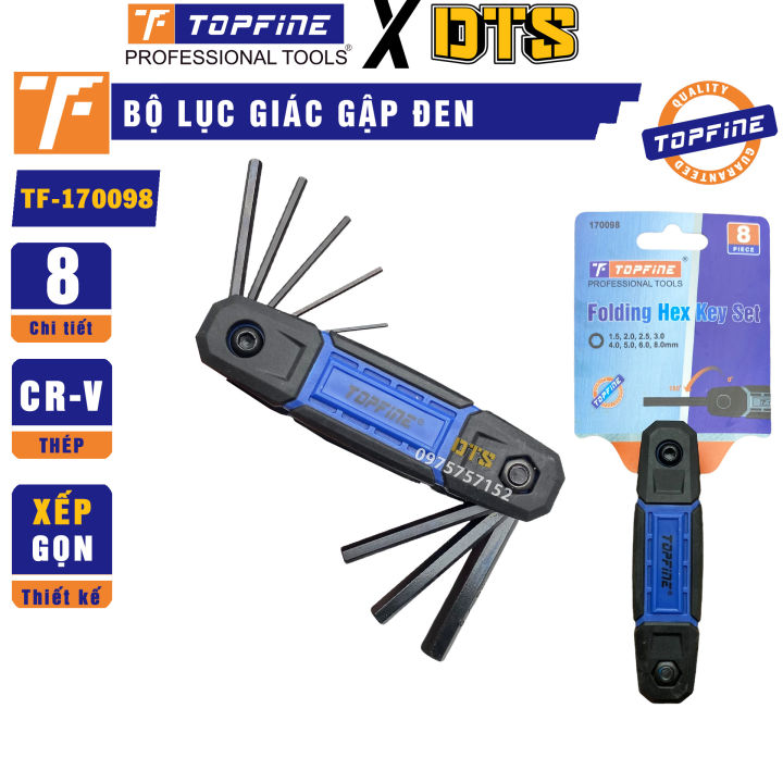 Bộ lục giác đầu bằng dạng xếp đa năng TOP FINE 1.5-8mm | Bộ chìa lục ...