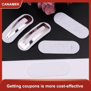 【CANAMEK】 100pcs hình bầu dục không dệt xé thả snap clip miếng đệm hình chữ nhật cảm thấy miếng vá appliques cho hình chữ nhật kẹp tóc phụ kiện
