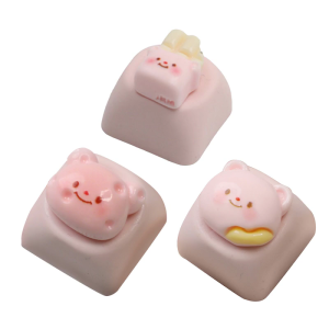 Nhựa Bàn phím cơ học keycaps với 3D GẤU phim hoạt hình nghệ thuật đầy màu sắc tăng cường gõ vui vẻ ESC Keycaps