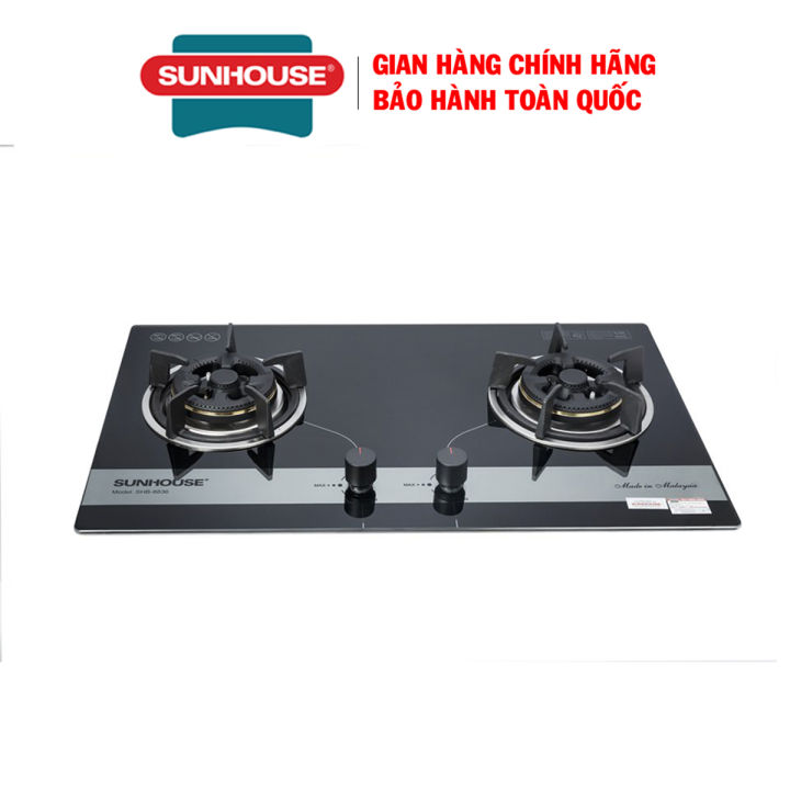 [Trả góp 0%]BẾP GAS ÂM KÍNH SUNHOUSE SHB8836 - Bếp ga Sunhouse - Bếp gas đôi - Bếp ga đôi - Bếp ga âm - Bảo hành 24 tháng tại nhà