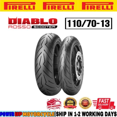YEAR 2022 PIRELLI DIABLO ROSSO SCOOTER TYRE TIRE TAYAR 110/70-13 110 70 13